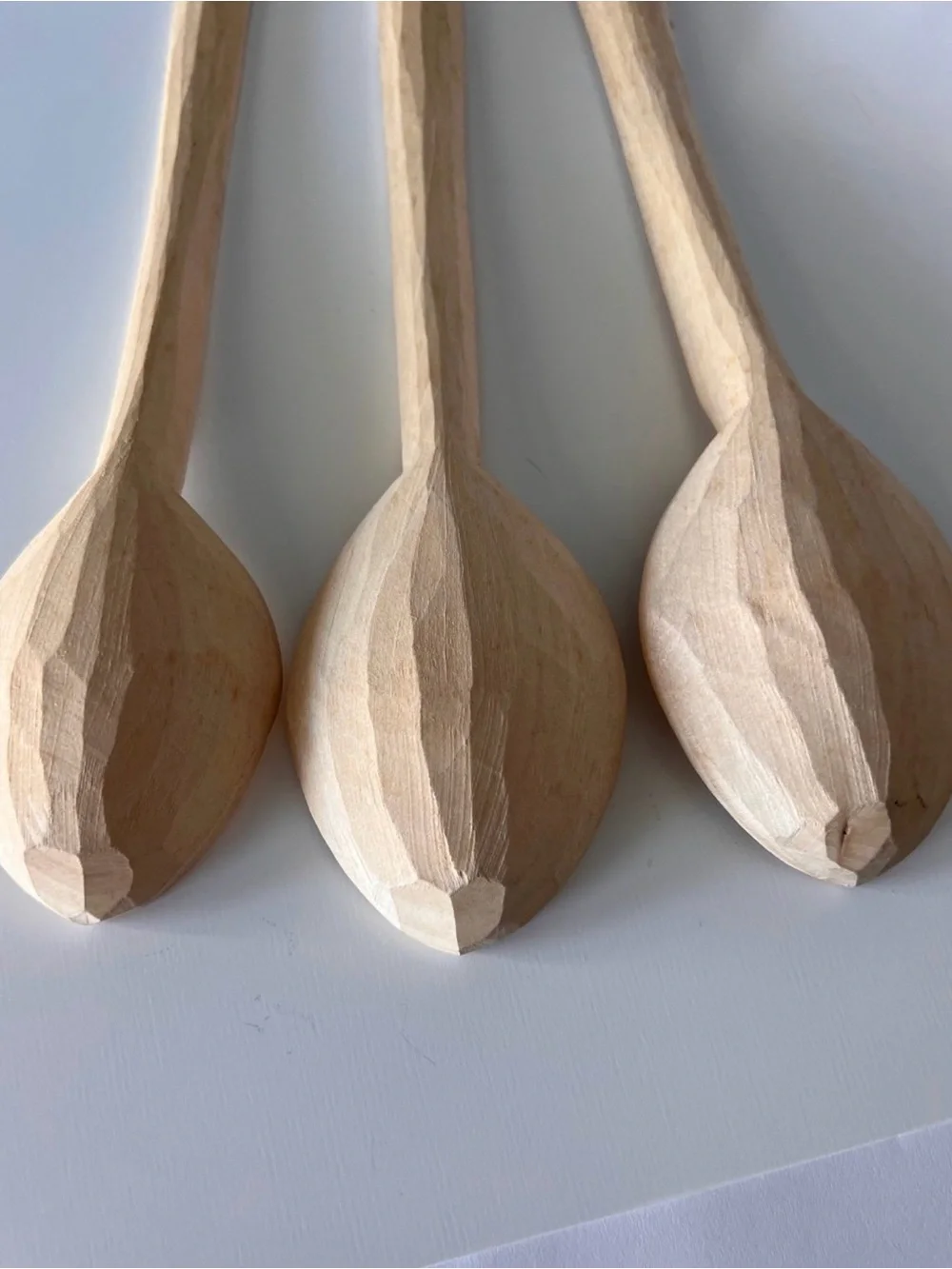 Vintage Romanian wood utensils set of 3